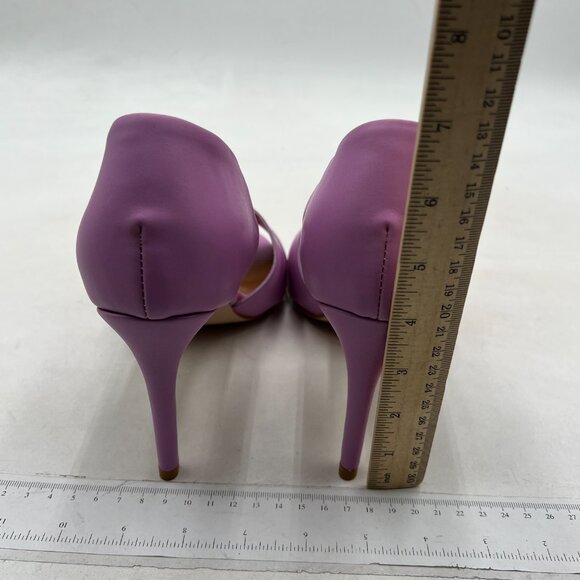Pazzion Lavender Open Almond Toe High Heeled D'Orsay Slip On Two Pieces Sandals - Picture 5 of 8